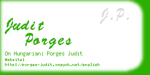 judit porges business card